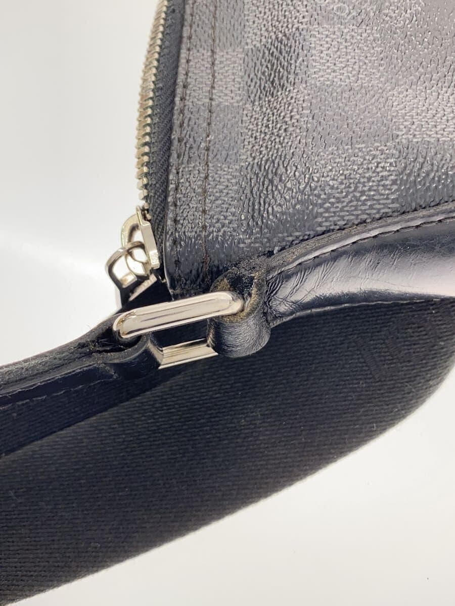 LOUIS VUITTON 1) Mick MM Damier Graphite PVC BLK N41106 9