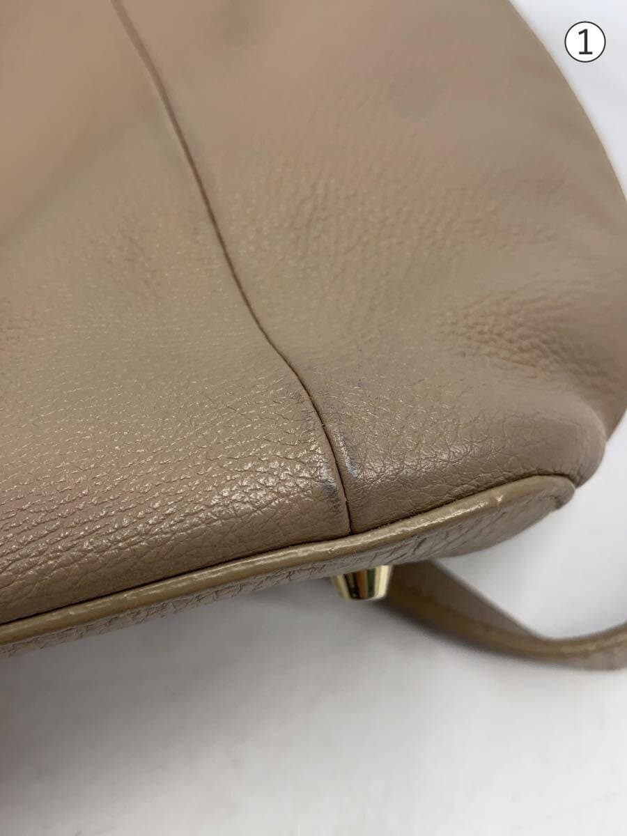 FURLA Shoulder Bag Leather BEG Solid F6530 7