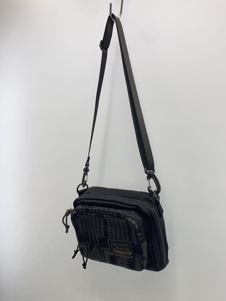 PENDLETON Shoulder Bag Nylon BLK All Over Pattern 2