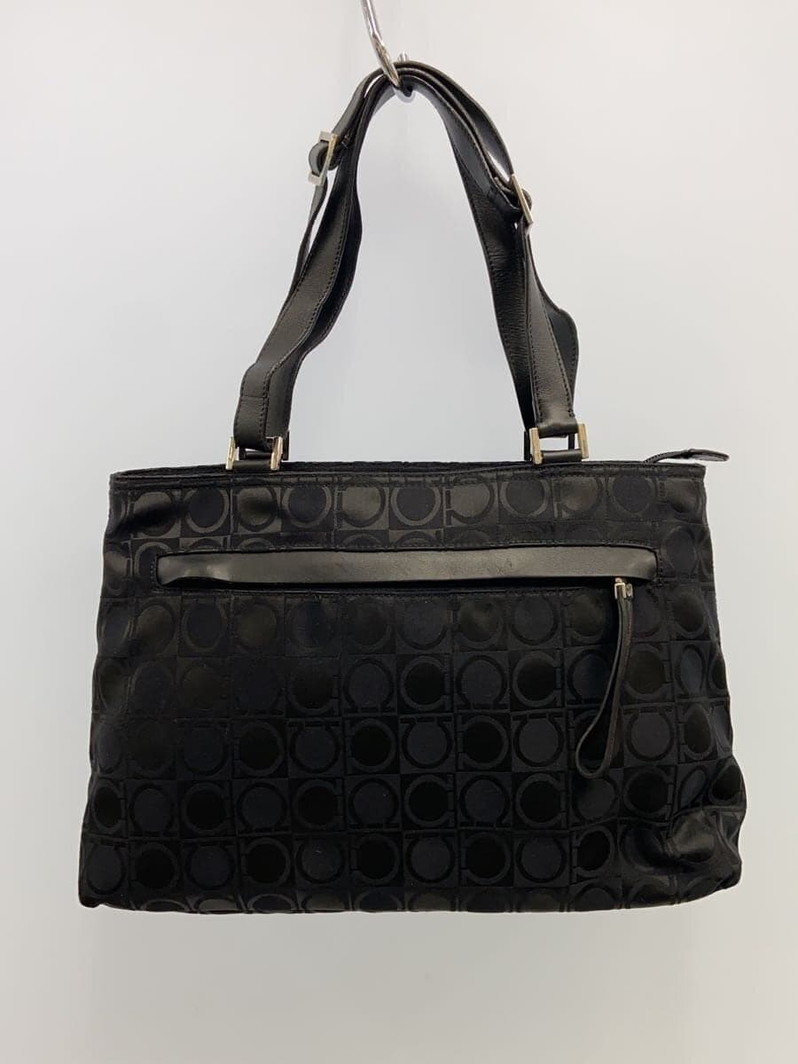 Salvatore Ferragamo Tote Bag Canvas BLK All Over Pattern AU-21 0868 3