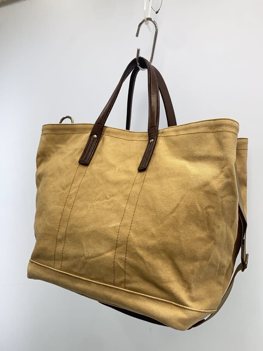 SOMES SADDLE Tote Bag Canvas BEG Plain 2