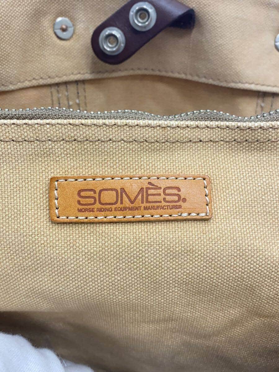 SOMES SADDLE Tote Bag Canvas BEG Plain 5