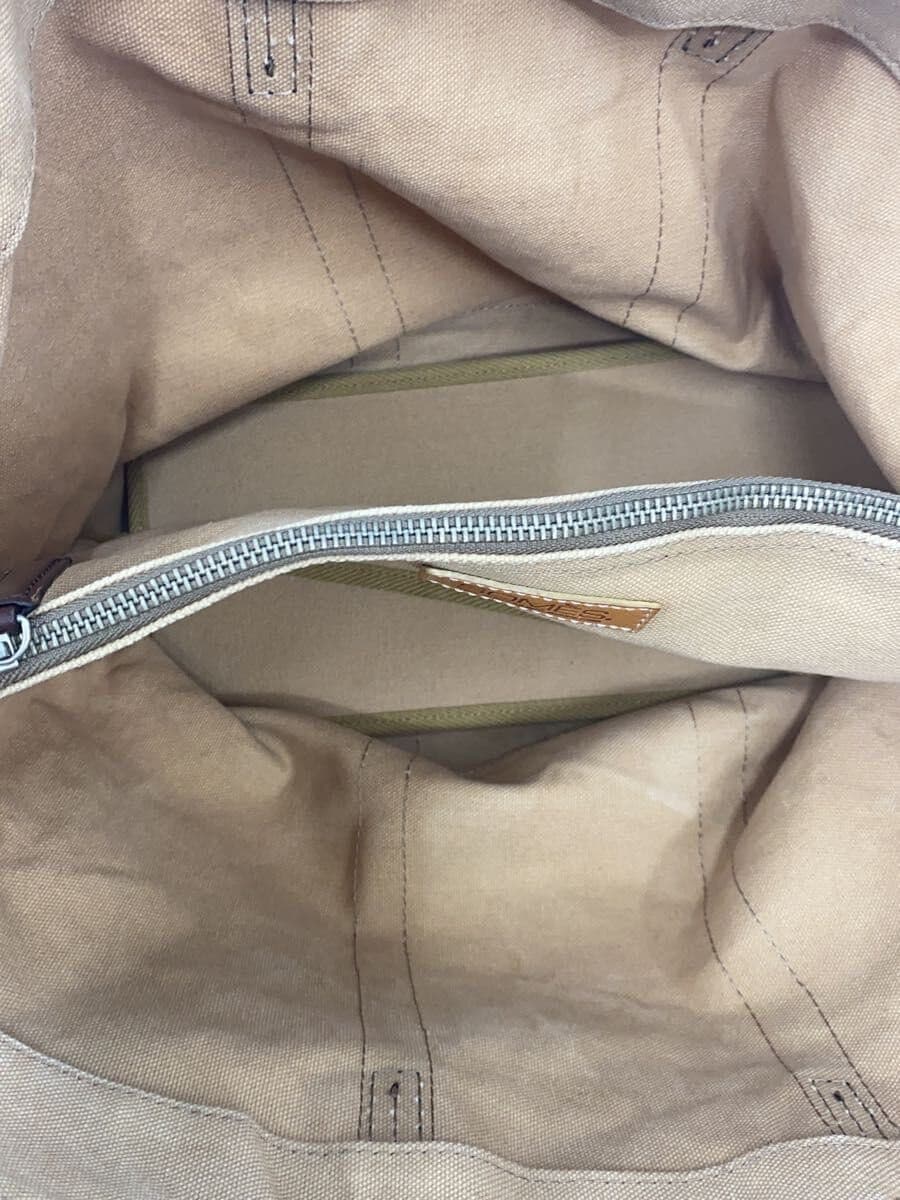 SOMES SADDLE Tote Bag Canvas BEG Plain 6