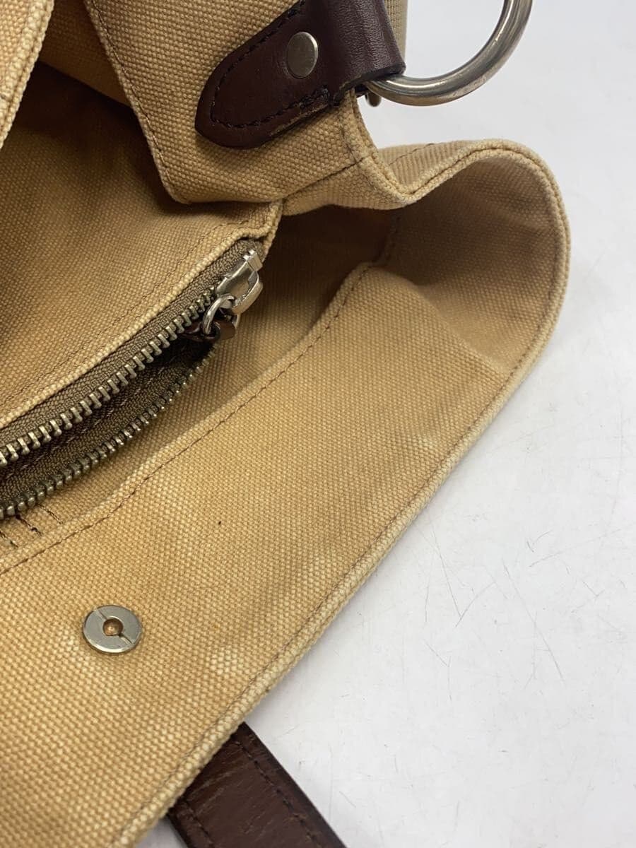 SOMES SADDLE Tote Bag Canvas BEG Plain 8