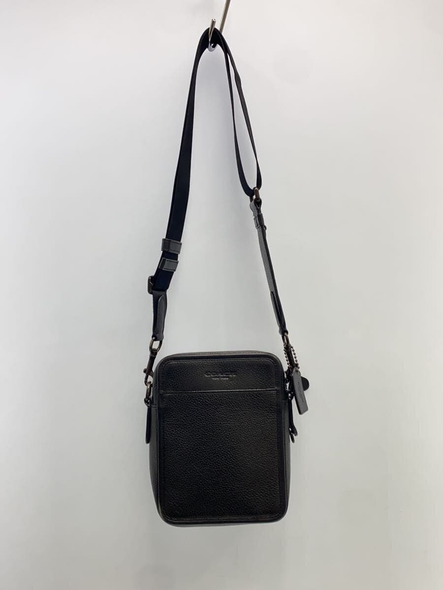 COACH Shoulder Bag Leather Black Plain CP178