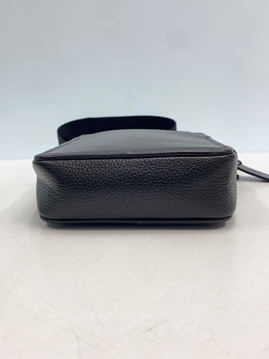 COACH Shoulder Bag Leather Black Plain CP178 4