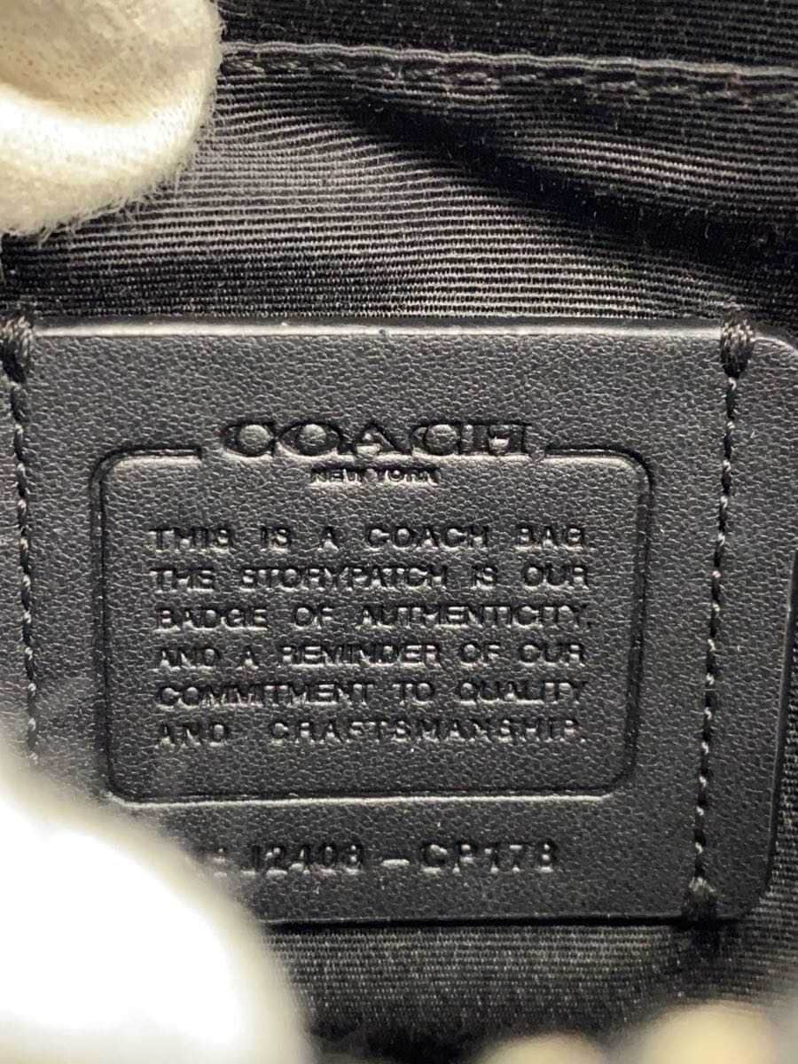 COACH Shoulder Bag Leather Black Plain CP178 5