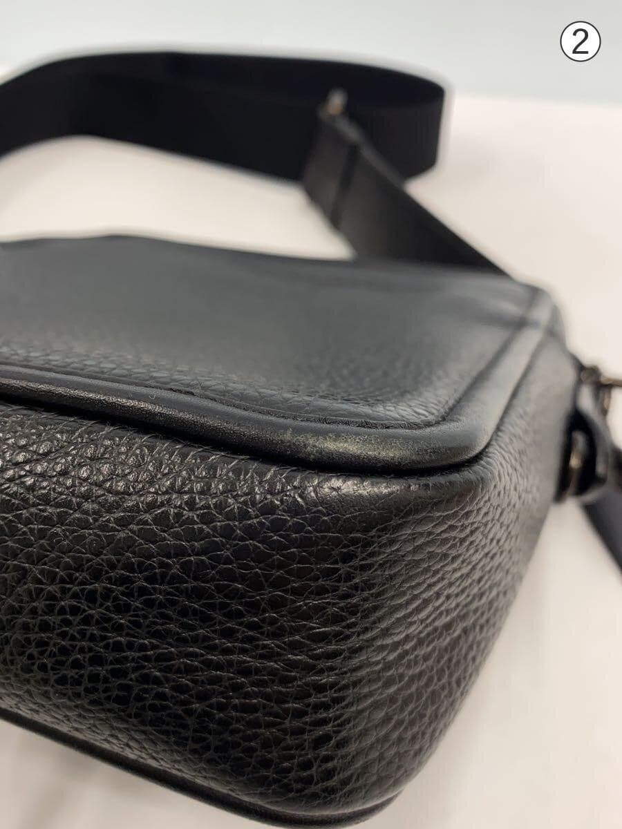 COACH Shoulder Bag Leather Black Plain CP178 8