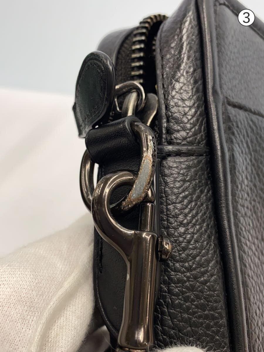 COACH Shoulder Bag Leather Black Plain CP178 9