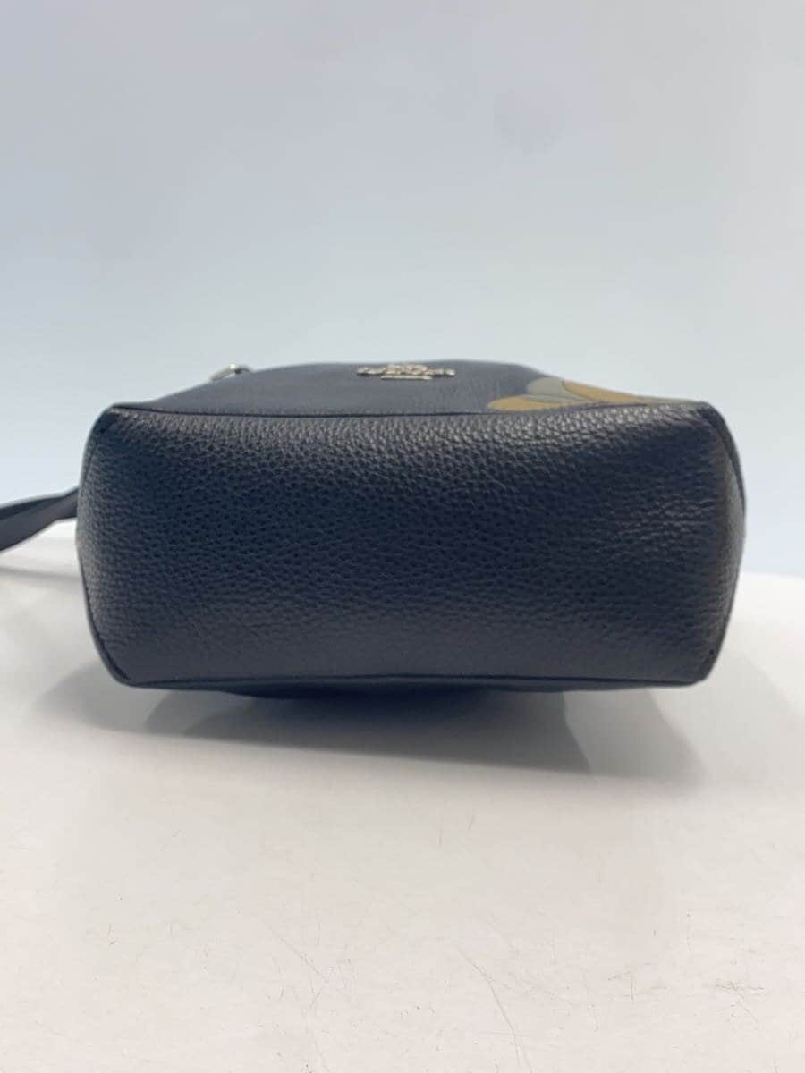 COACH Shoulder Bag Leather Black 91117 4