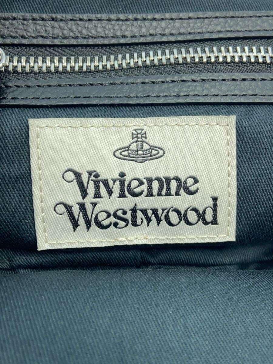 Vivienne Westwood Shoulder Bag Leather Black Solid Color 5
