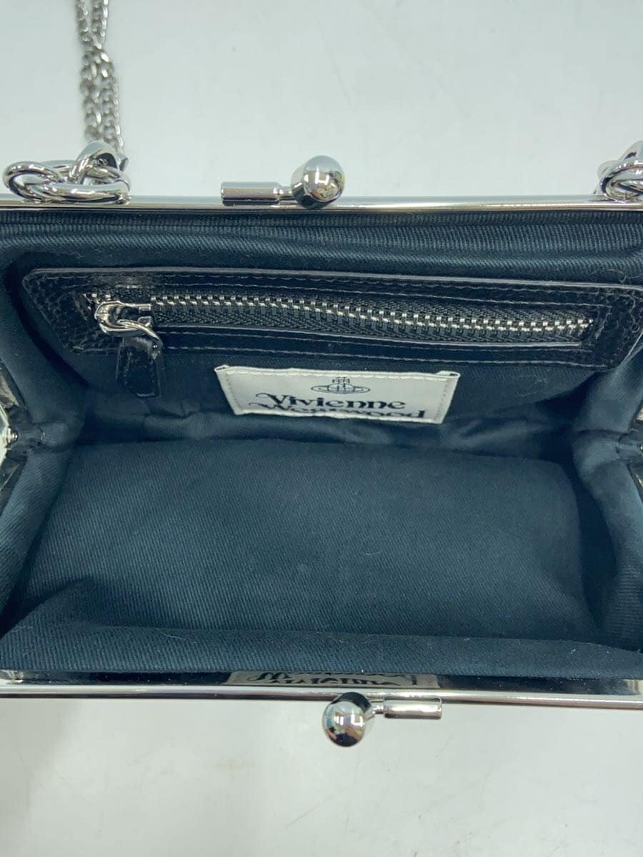 Vivienne Westwood Shoulder Bag Leather Black Solid Color 6