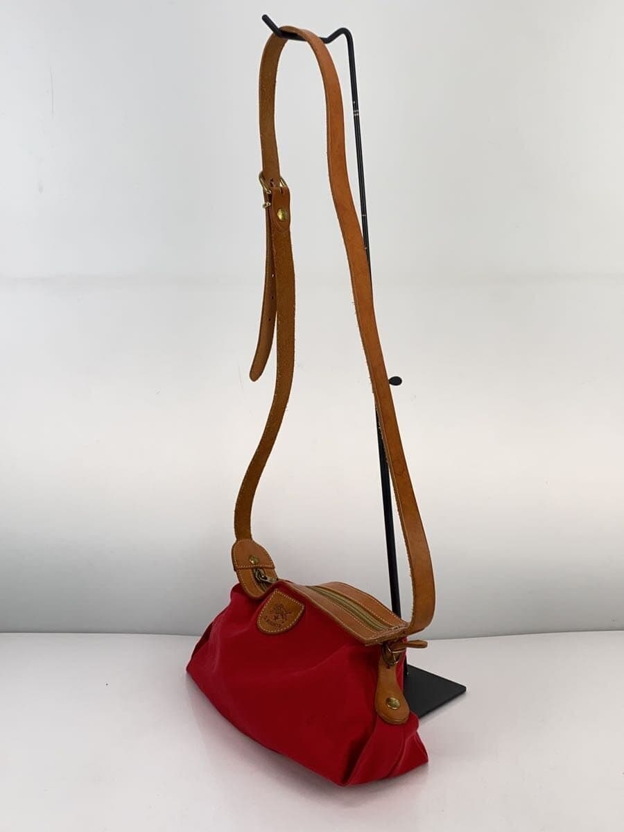 IL BISONTE Shoulder Bag Canvas RED Solid 2
