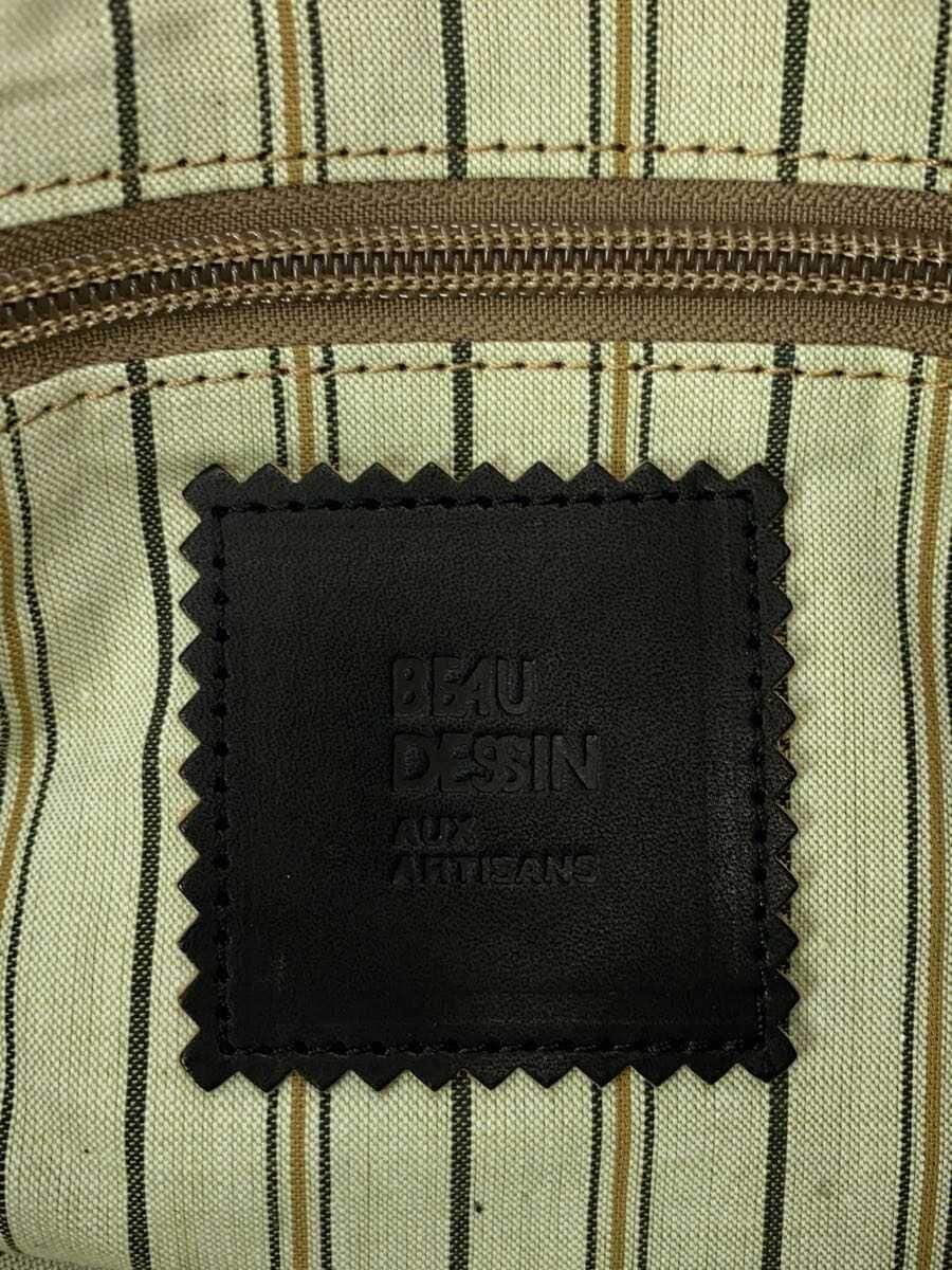 beau dessin Tannin Washer 2-Way Tote Bag Shoulder Bag Leather BLK TW2922 5