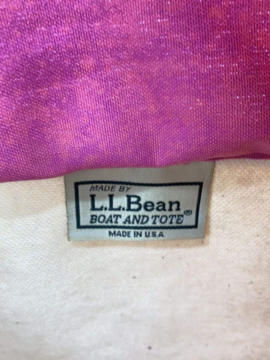 L.L.Bean BOAT AND TOTE Made in USA Extra Large Tote Bag Canvas PNK 5