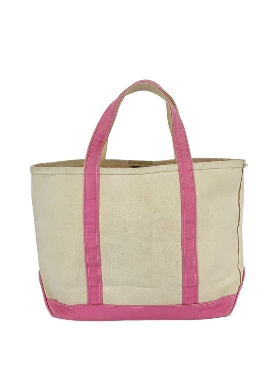 L.L.Bean BOAT AND TOTE Made in USA Large Tote Bag Canvas PNK
