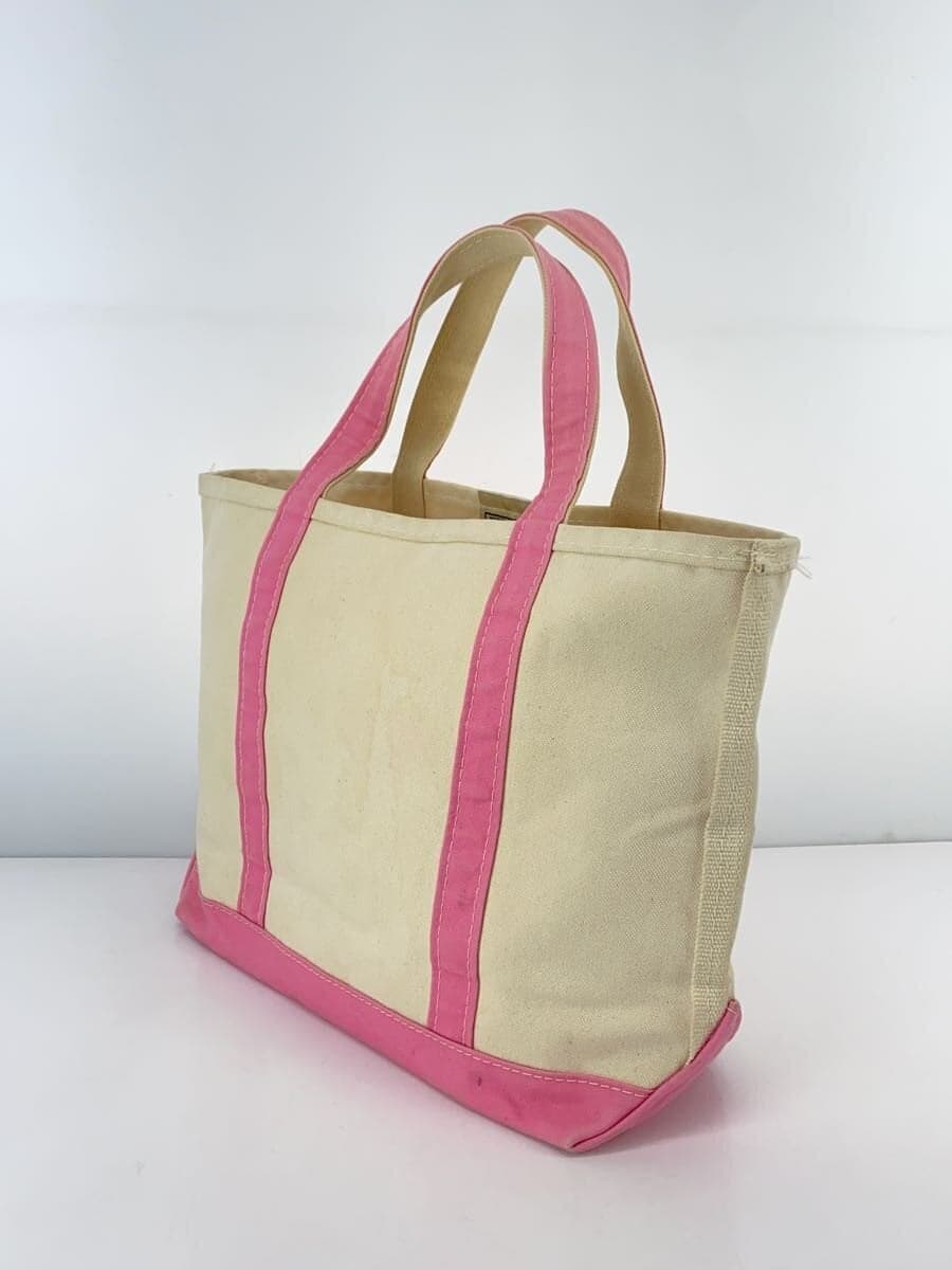 L.L.Bean BOAT AND TOTE Made in USA Large Tote Bag Canvas PNK 2