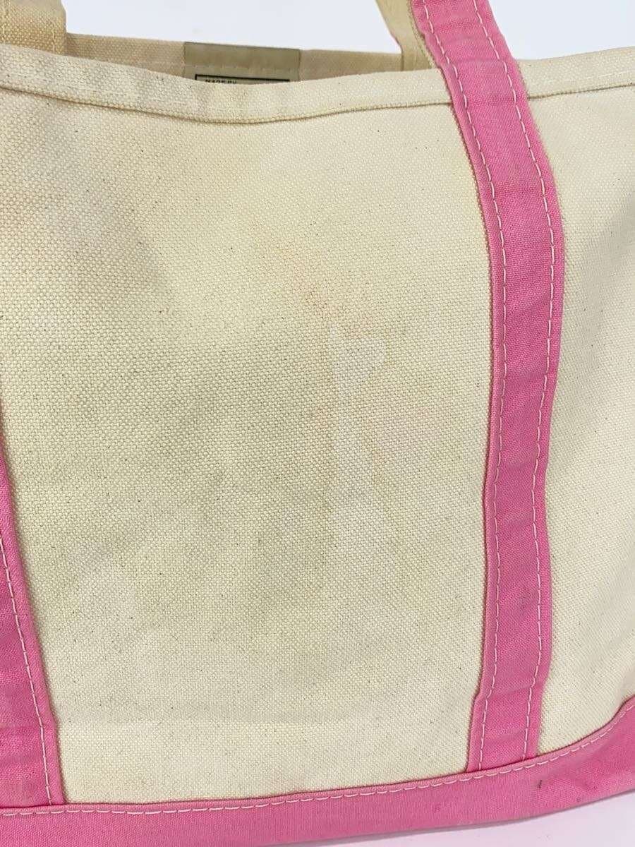 L.L.Bean BOAT AND TOTE Made in USA Large Tote Bag Canvas PNK 8