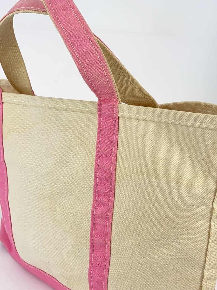 L.L.Bean BOAT AND TOTE Made in USA Large Tote Bag Canvas PNK 9