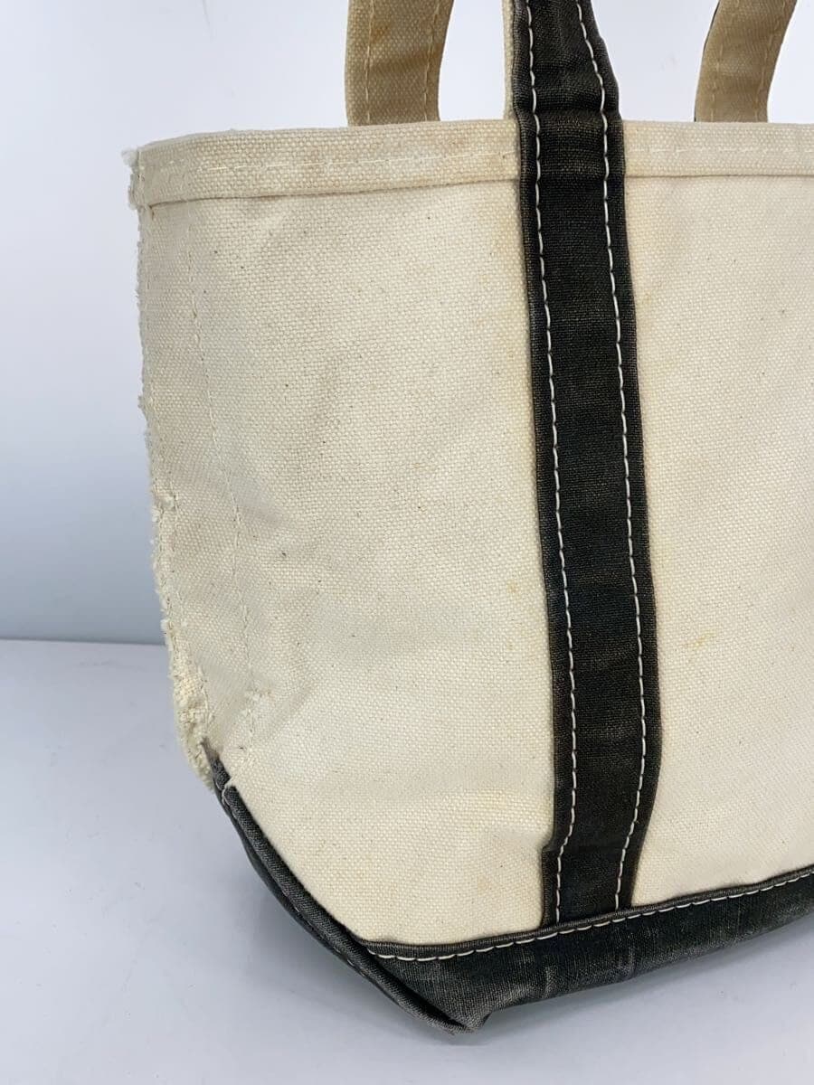L.L.Bean 80s BOAT AND TOTE Long Handle Tote Bag Canvas BLK 8