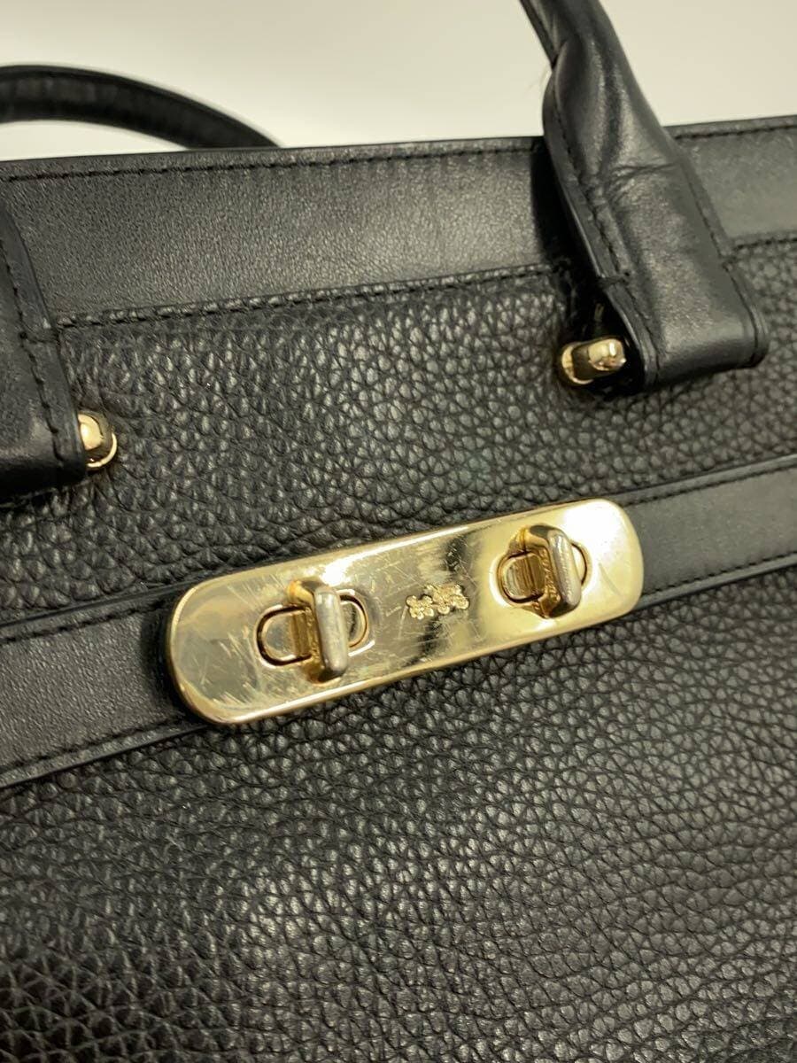 COACH shoulder bag leather BLK Swagger 27 7