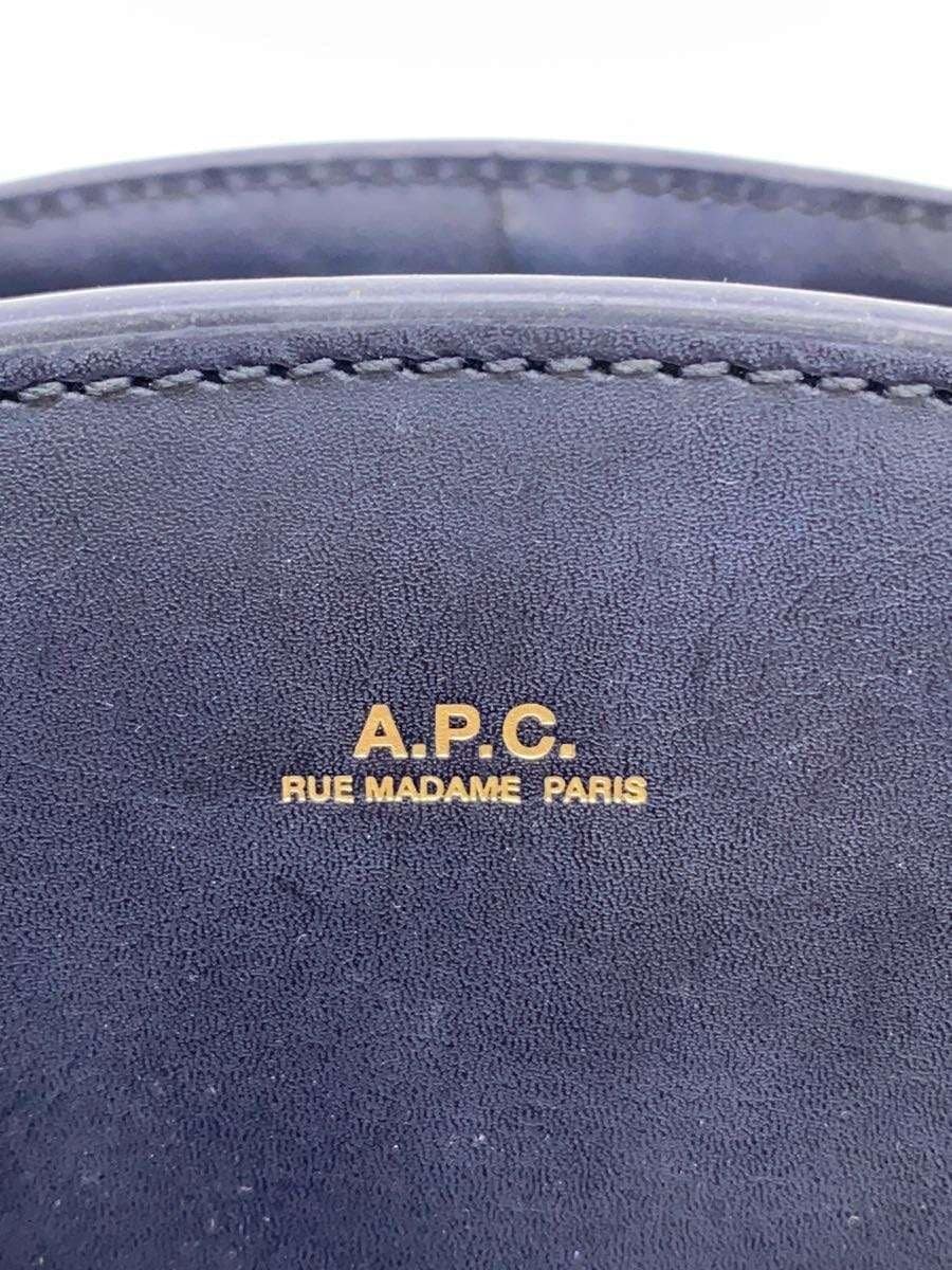 A.P.C. Shoulder Bag Leather Navy 5
