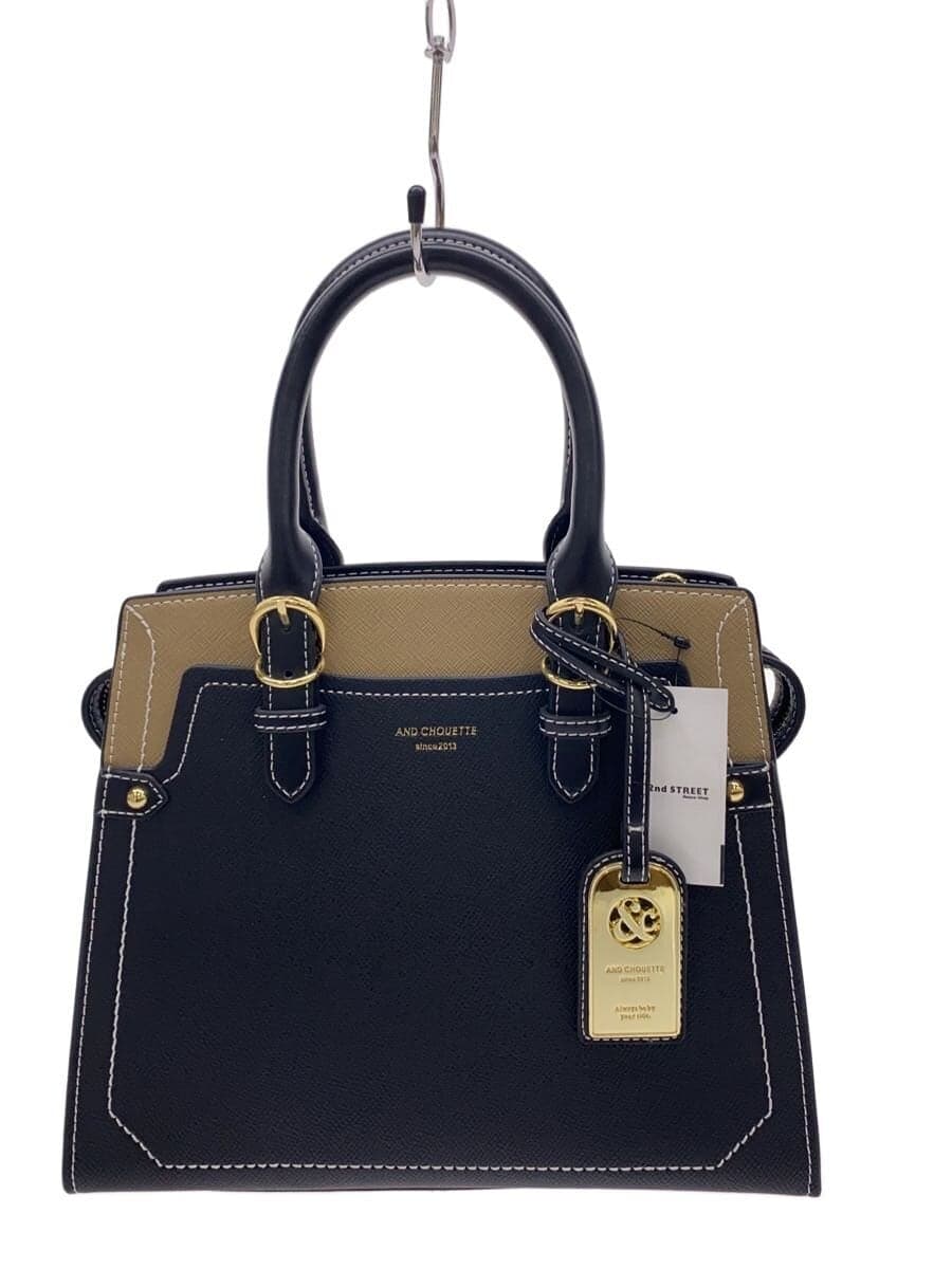 Samantha Thavasa Tote Bag Leather Black 2-Way