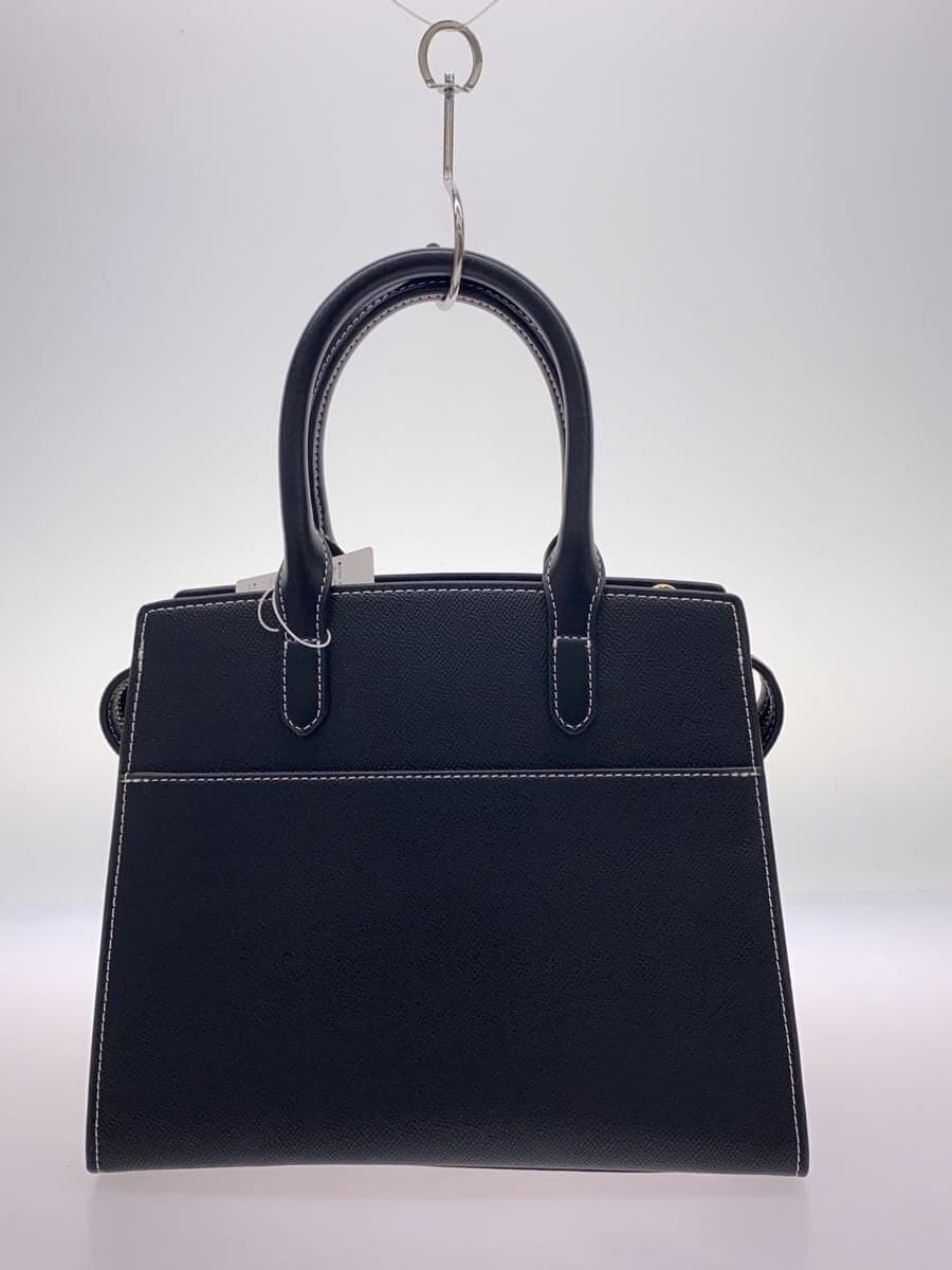 Samantha Thavasa Tote Bag Leather Black 2-Way 3