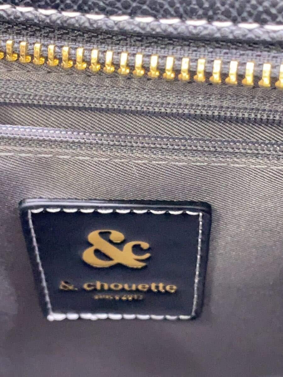 Samantha Thavasa Tote Bag Leather Black 2-Way 5