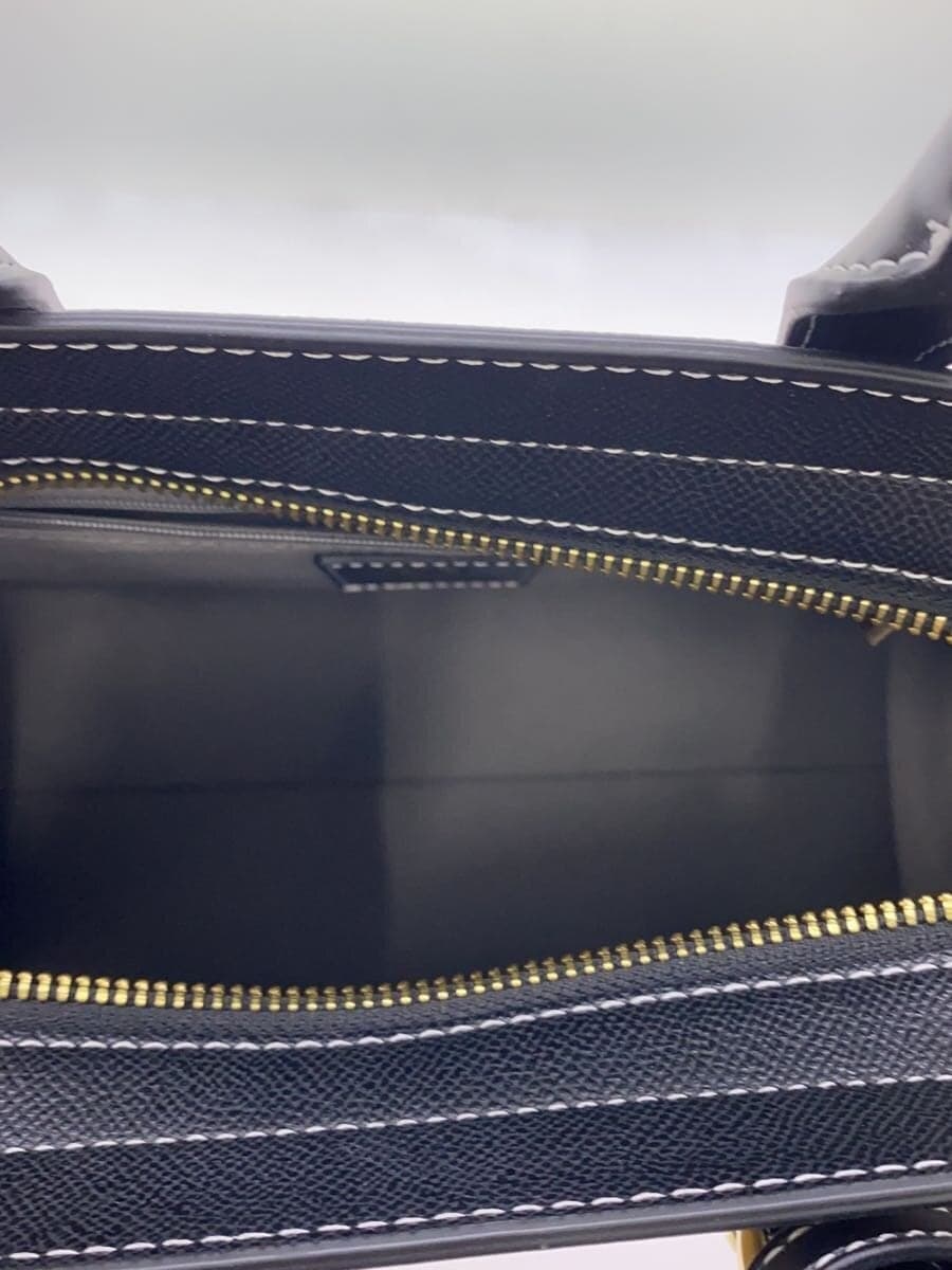 Samantha Thavasa Tote Bag Leather Black 2-Way 6