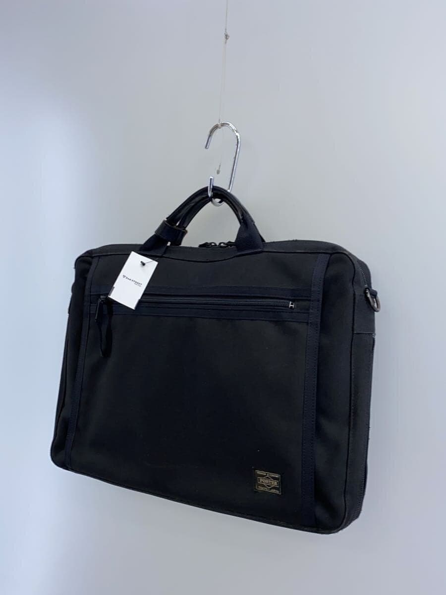 PORTER briefcase canvas BLK plain 2
