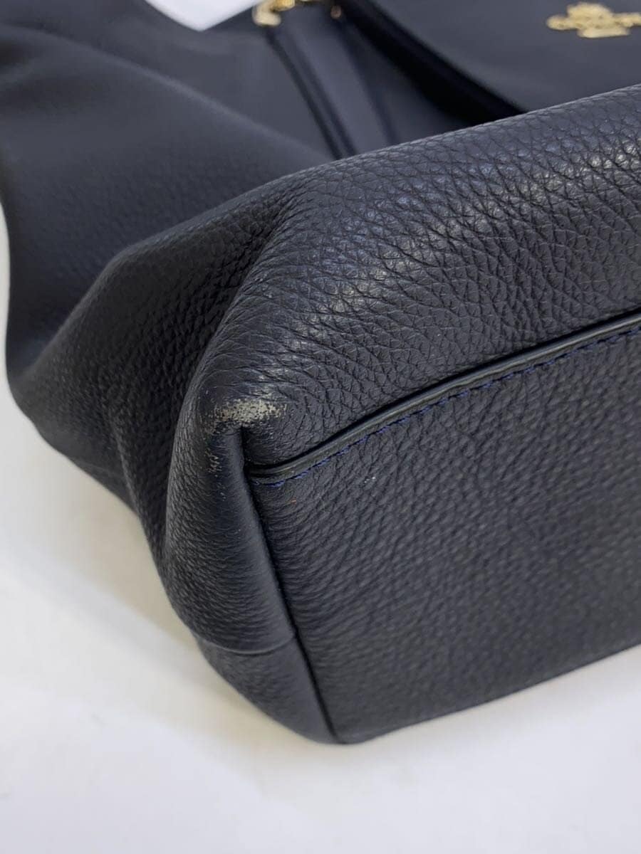 COACH Tote Bag _ All Leather Leather BLU F33961 8
