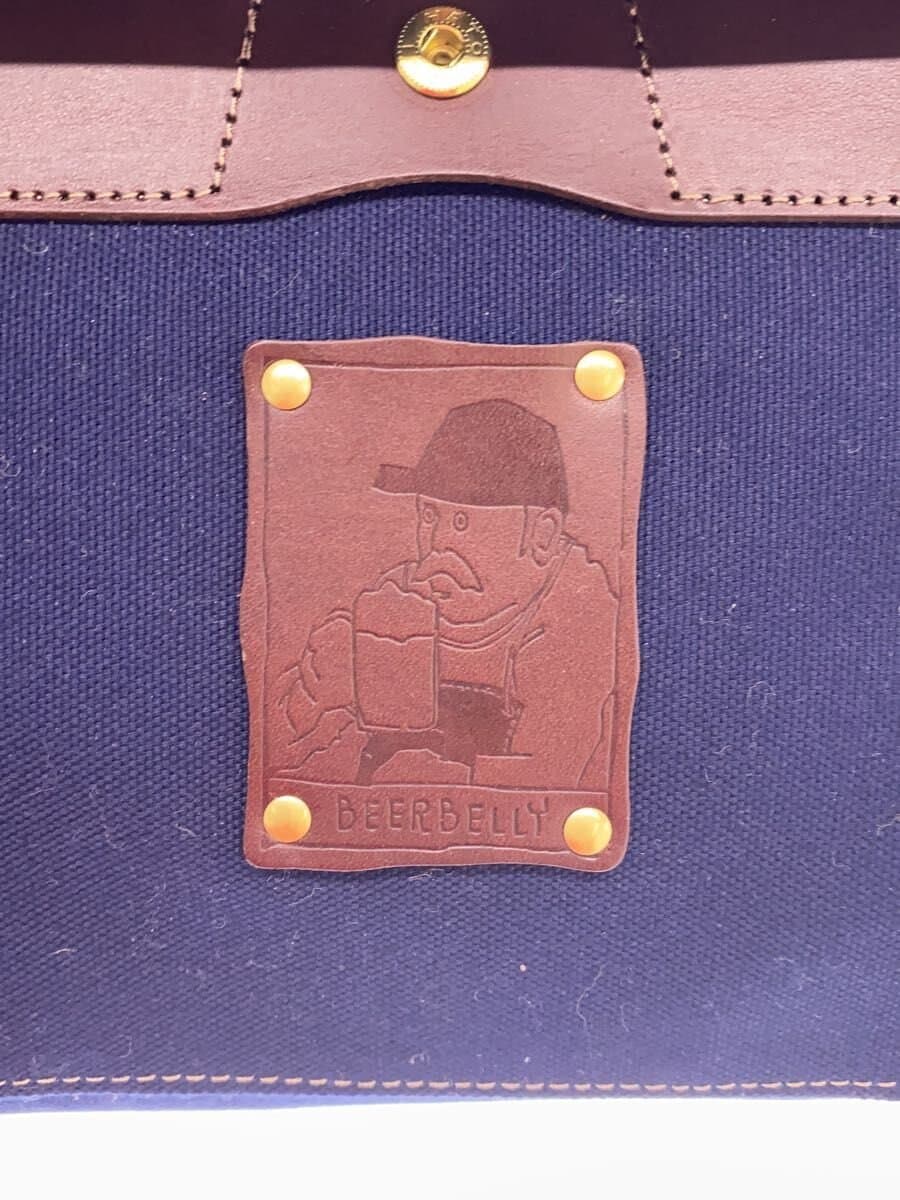 BEER BELLY Tote Bag Canvas NVY Shoulder Missing 5