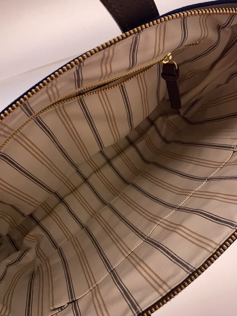 BEER BELLY Tote Bag Canvas NVY Shoulder Missing 6