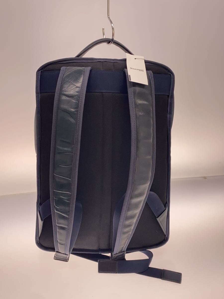 PORTER Backpack clerk daypack Leather NVY Solid With Wear 3