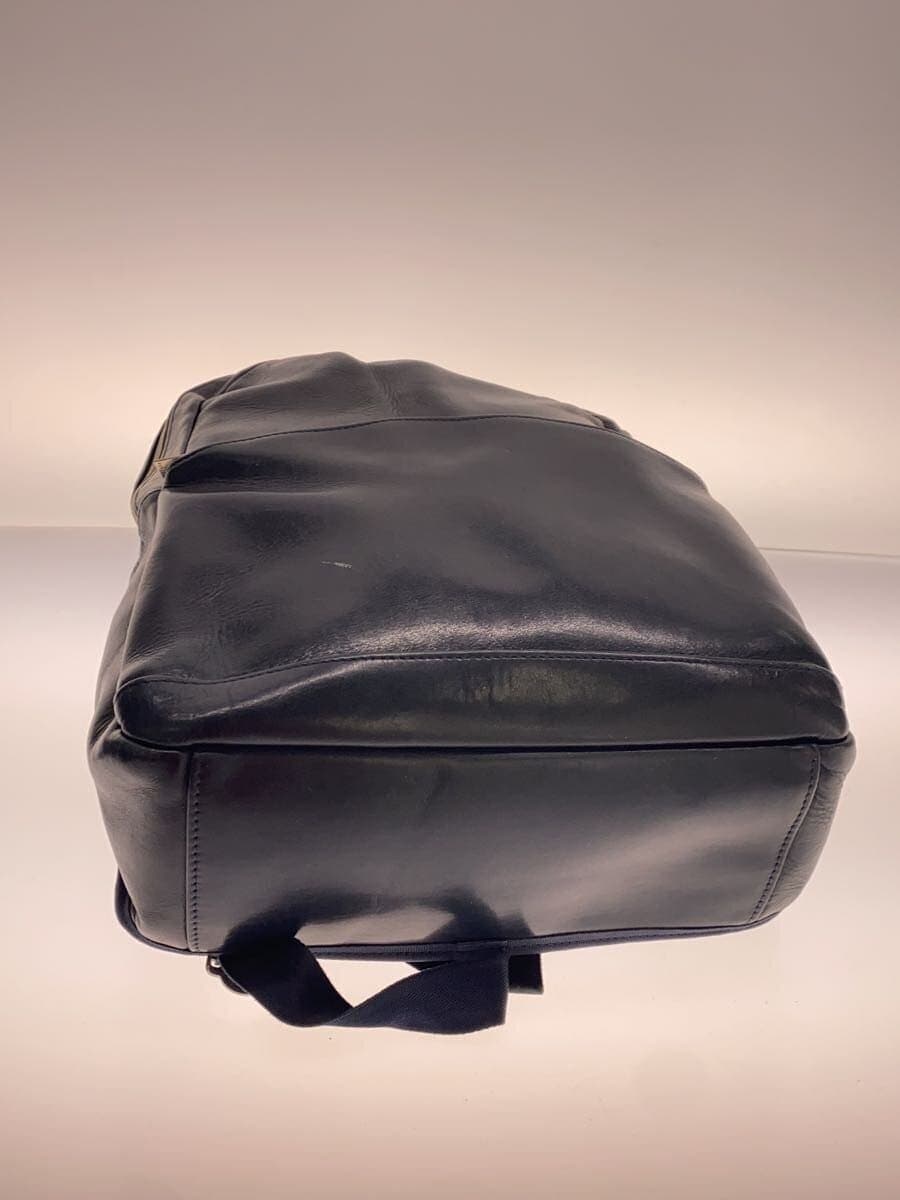 PORTER Backpack clerk daypack Leather NVY Solid With Wear 4