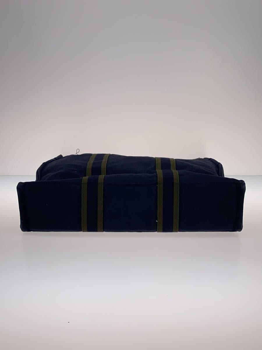 HERMES Tote Bag Cotton NVY Solid 4