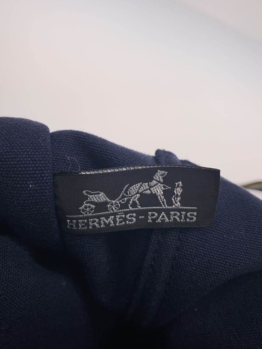 HERMES Tote Bag Cotton NVY Solid 5