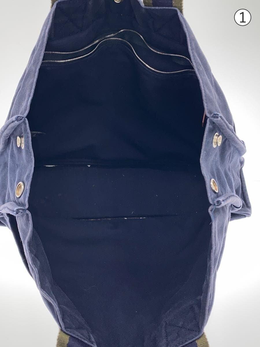 HERMES Tote Bag Cotton NVY Solid 6