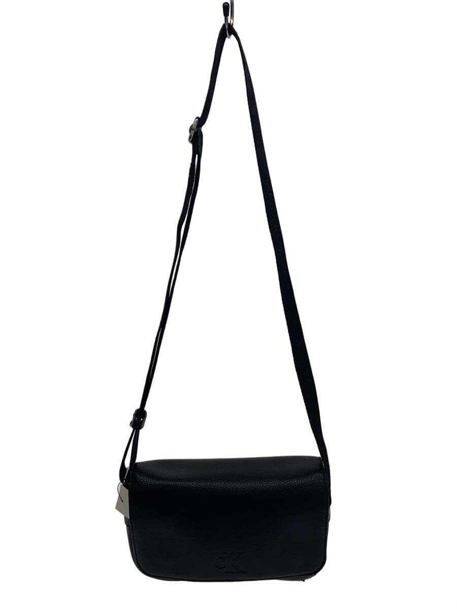 Calvin Klein Shoulder Bag Leather BLK Solid