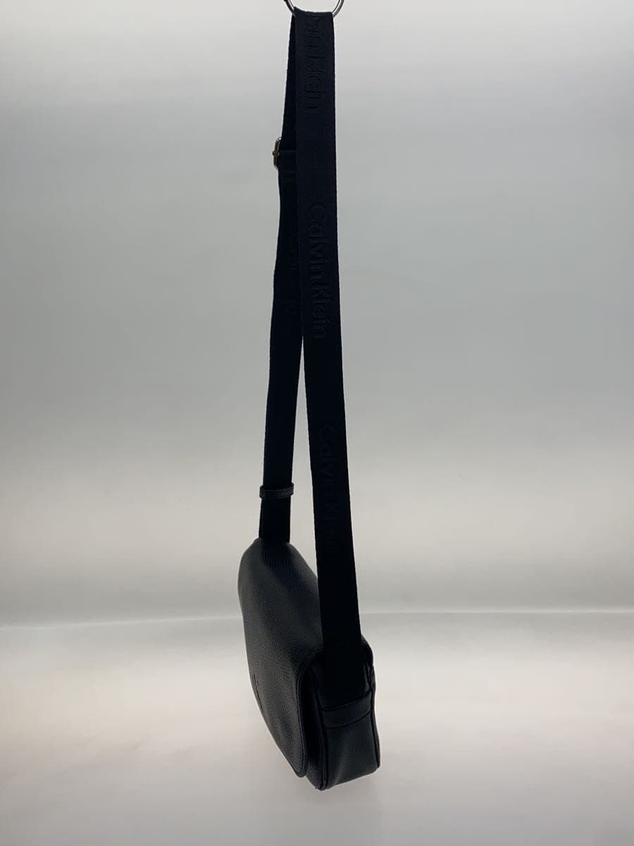 Calvin Klein Shoulder Bag Leather BLK Solid 2
