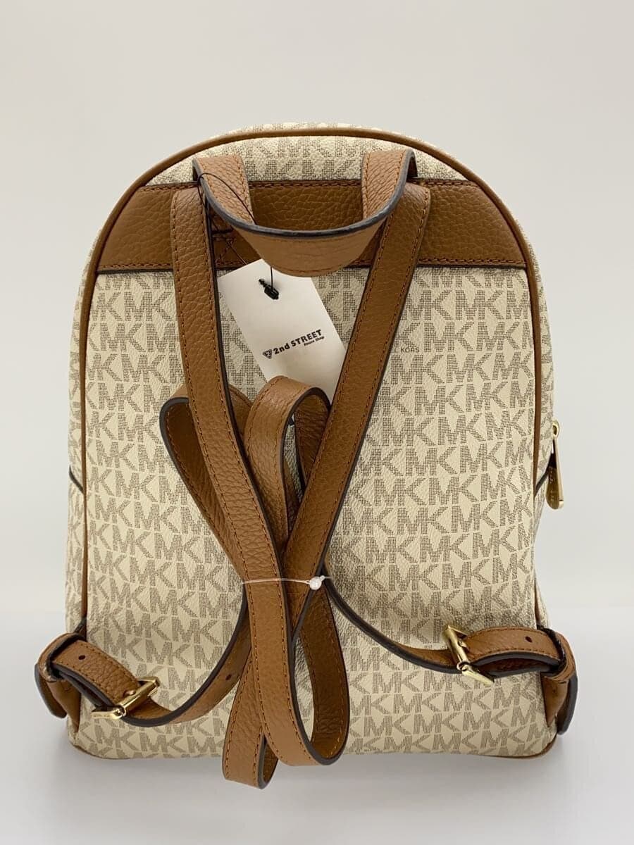 MICHAEL KORS Backpack Leather White All-over Print CE-1902 3
