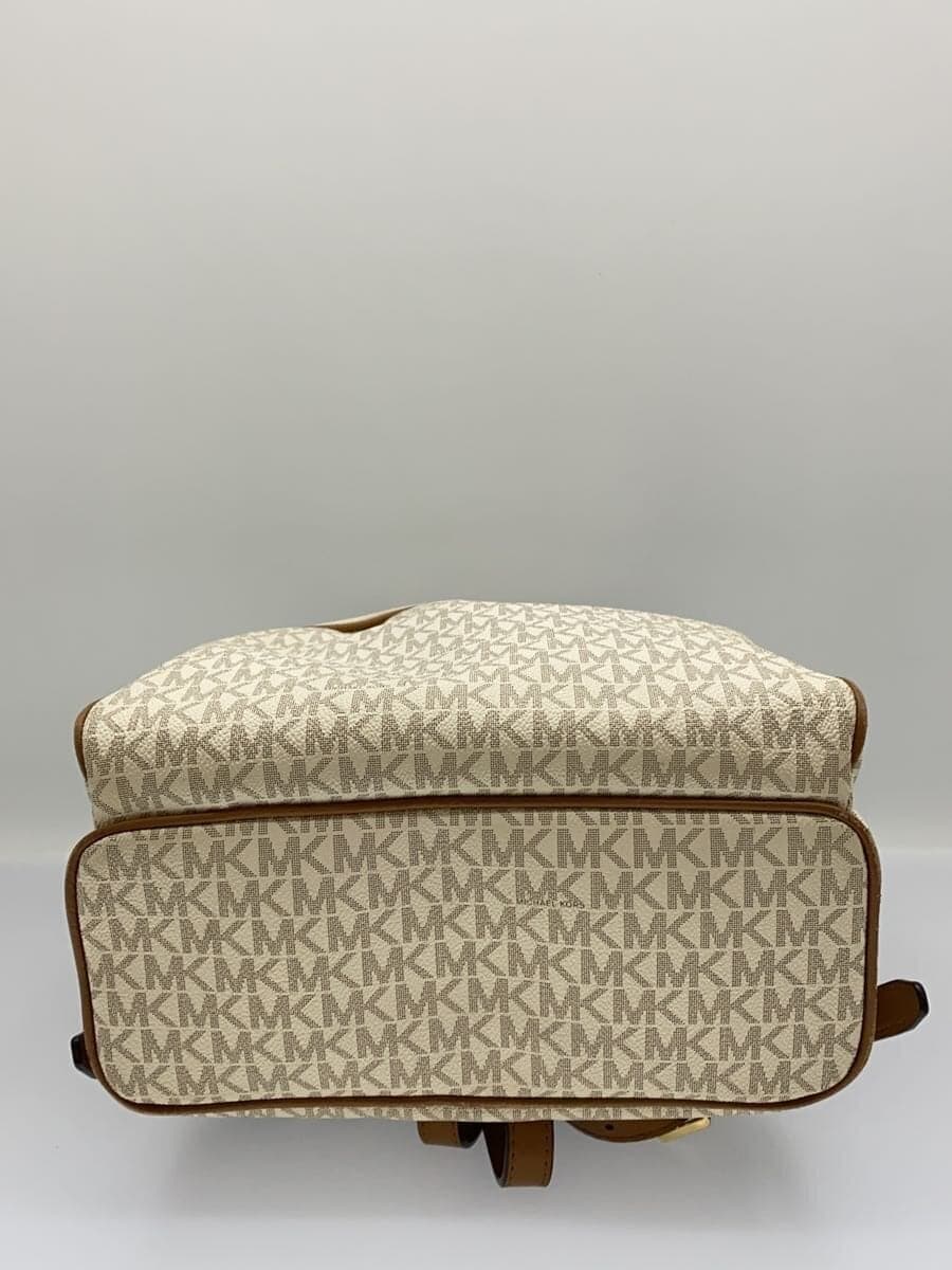 MICHAEL KORS Backpack Leather White All-over Print CE-1902 4