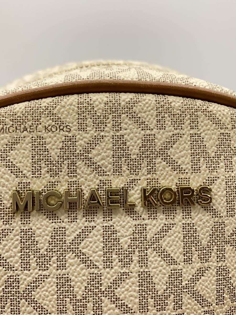 MICHAEL KORS Backpack Leather White All-over Print CE-1902 5