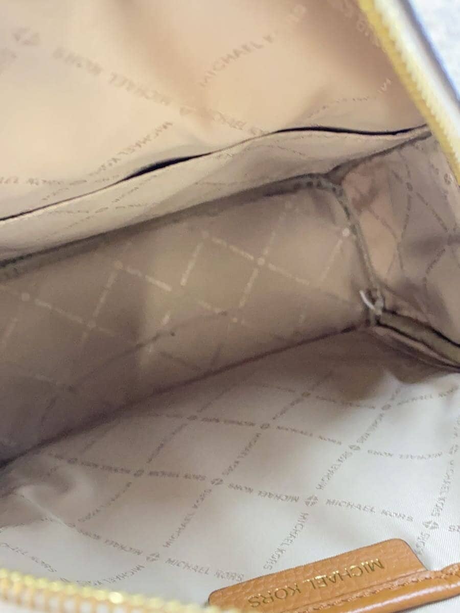 MICHAEL KORS Backpack Leather White All-over Print CE-1902 6