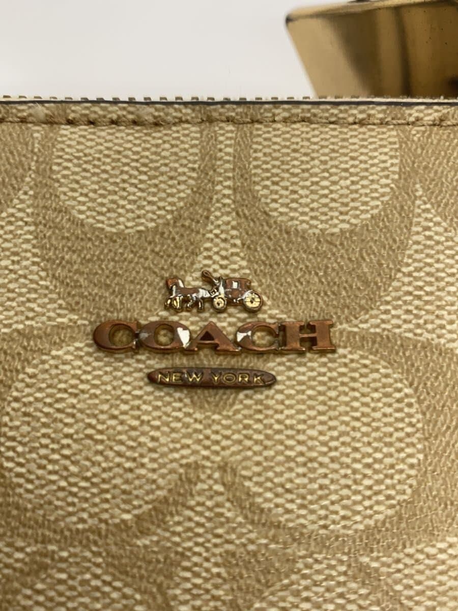 COACH Handbag Leather BEG Logo Paint Peeling 5