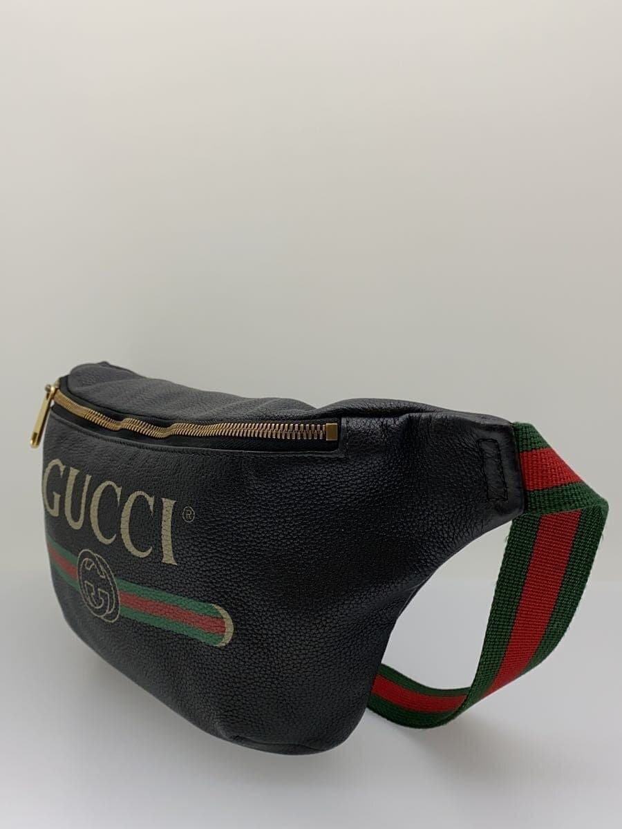 GUCCI Waist Bag Leather Black 493869 525040 2