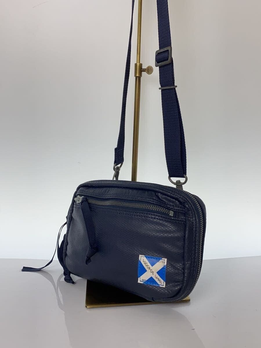 LUGGAGE LABEL Shoulder Bag Leather NVY 2