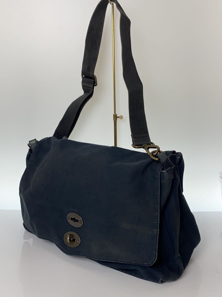ZANELLATO Shoulder Bag Canvas NVY 2