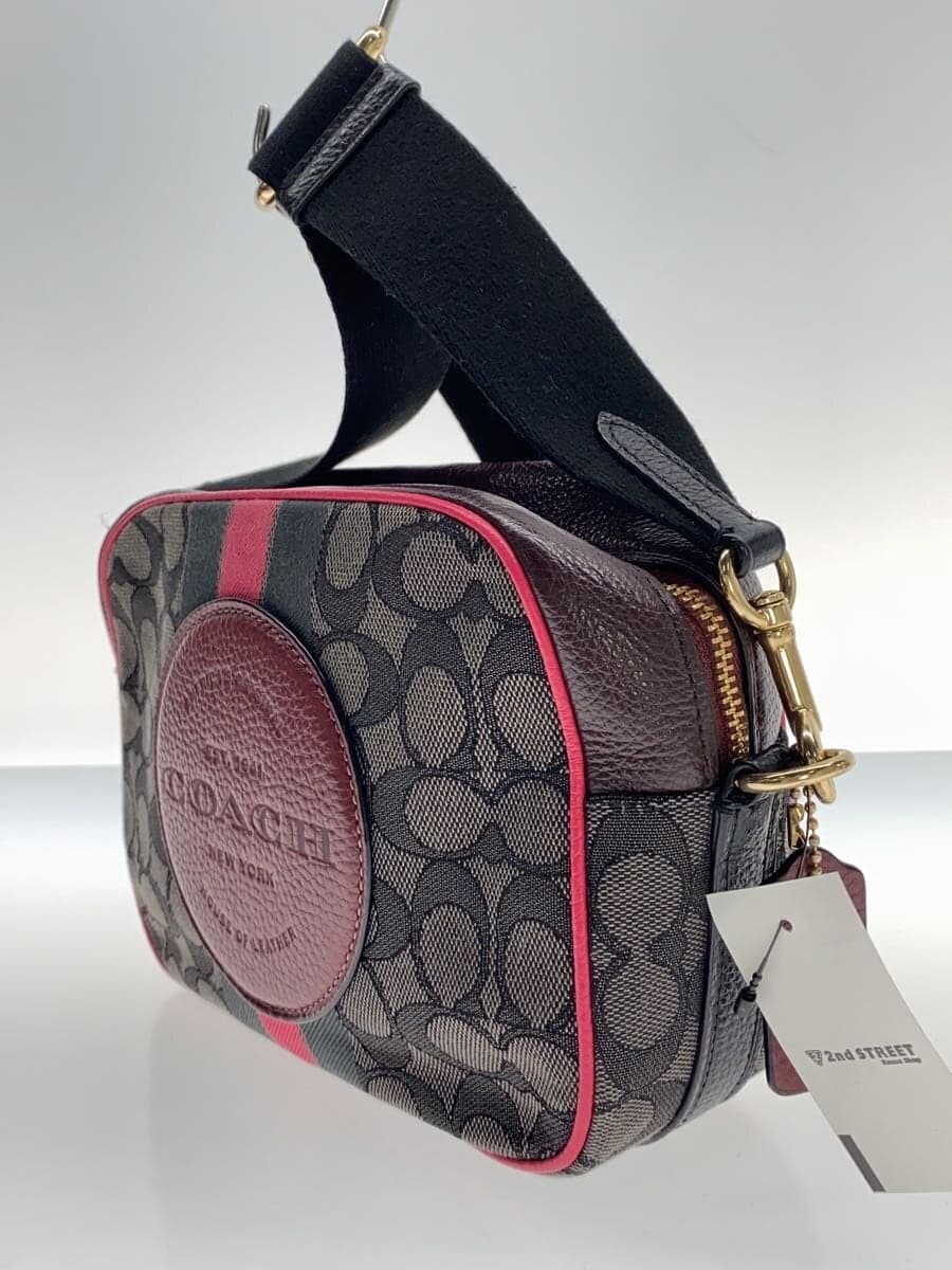 COACH shoulder bag leather GRY all-over pattern 1912 2